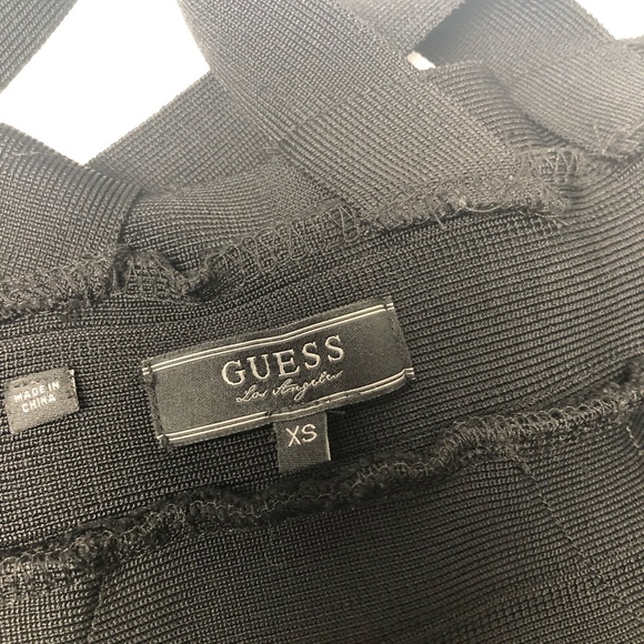 ** SOLD ** GUESS Black Bandage Bodycon Midi Sleeveless Dress - Picture 12 of 13
